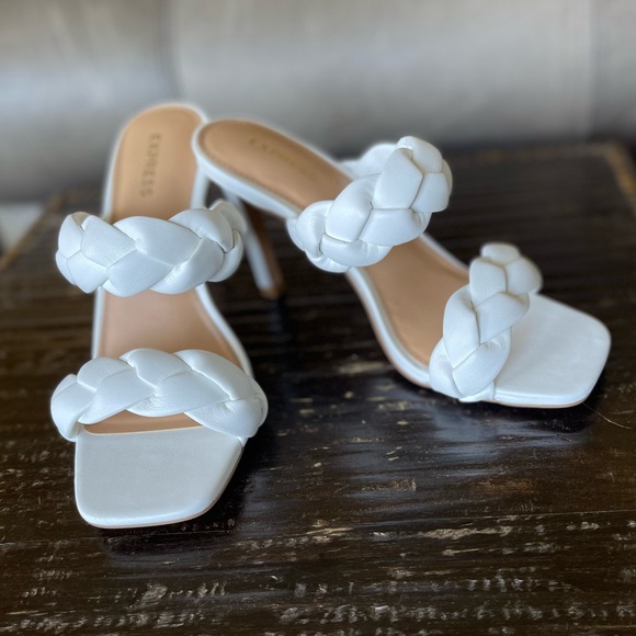 Express Shoes - Express White Sandals/Heels